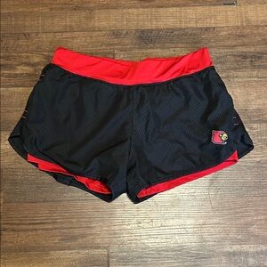 Colosseum Women's M Black and Red Athletic Shorts - Louisville Cardinal